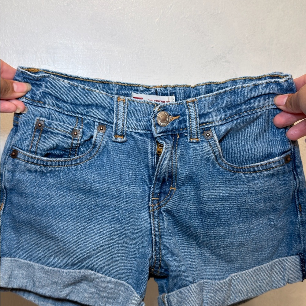 Levi's® Big Girls Girlfriend Shorty Denim Shorts